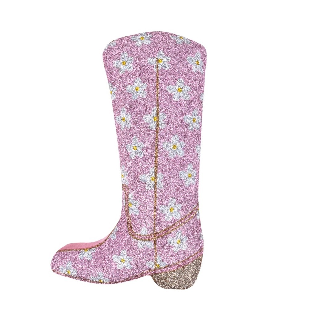 Sparkles Home Flower Cowboy Boot Pillow